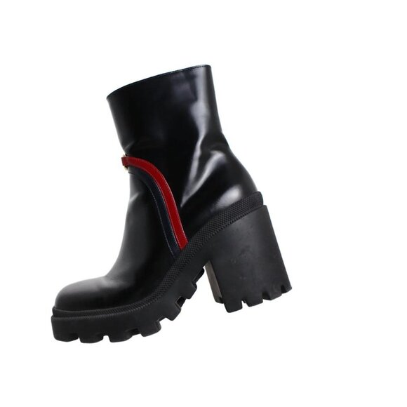 Gucci Web Stripe 85mm Ankle Boots 37 7 - Picture 6 of 10